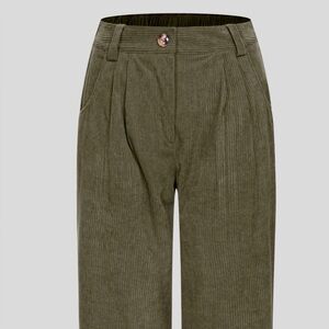HALARA Forest Green Corduroy Trousers